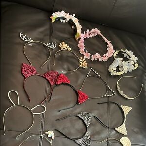 Headbands with flowers or ears
